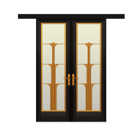 Подвійні розсувні двері Conte з масиву ясена. Photo 1